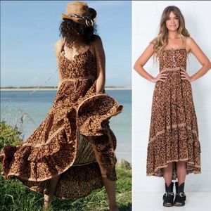 NWT Spell & the Gypsy Collective Tan Saphari Unicorn Tears Sundress